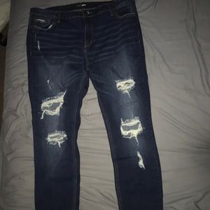 Fashion Nova Distressed Blue Jeans
